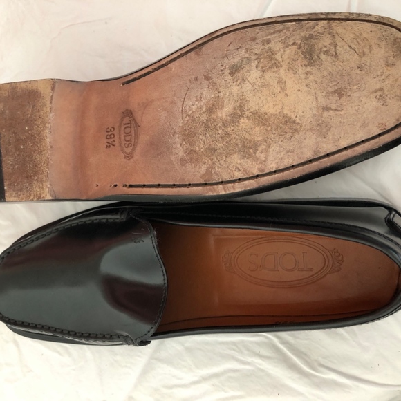 Tods black square toe loafer - Picture 5 of 6